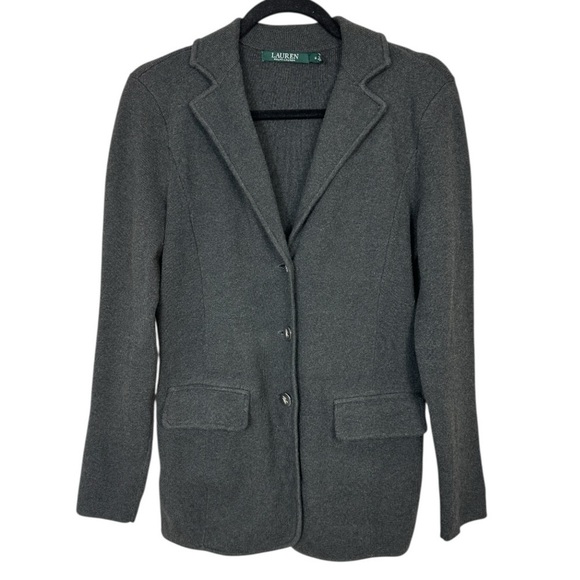 Ralph Lauren Jackets & Blazers - Ralph Lauren gray sweater knit blazer size small